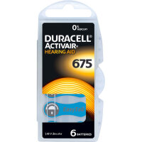 DURACELL® Hörgerätebatterie DA675 blau 6er...