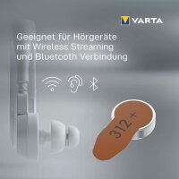 VARTA® Hörgerätebatterie Hearing Aid Batteries 312 (braun) Blister 6