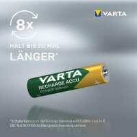 VARTA® NiMH Recharge Power Akku AA 2600mAh 4er Blister