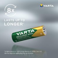 VARTA® NiMH Recharge Power Akku AA 2100mAh 2er Blister